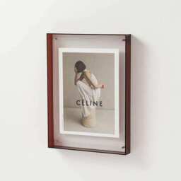Transparent Acrylic Picture Frame - dark brown / 21x30cm