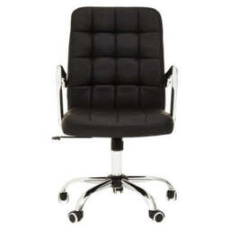 Brent Black Tufted Home Office Chair - thumbnail 2