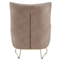 Henry Light Brown Faux Leather Armchair - thumbnail 5