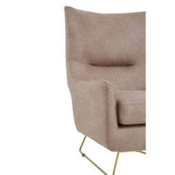 Henry Light Brown Faux Leather Armchair - thumbnail 6