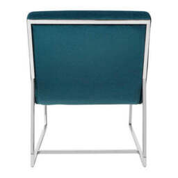 Vogue Teal Velvet Curving Profile Lounge Chair - thumbnail 5