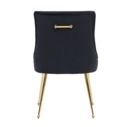 Viviana Velvet Dining Chair – Gold Legs, Ring Handle & Modern Accent - thumbnail 6