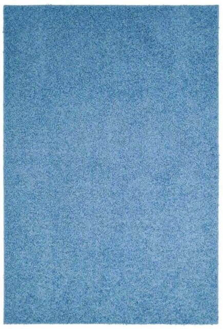 Fiji Sky Blue Washable Solid Shaggy Rug - 100X150 cm