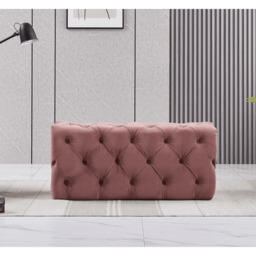 Melia Velvet Ottoman Bench - thumbnail 2