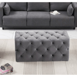 Melia Velvet Ottoman Bench - thumbnail 5