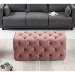 Melia Velvet Ottoman Bench - thumbnail 1