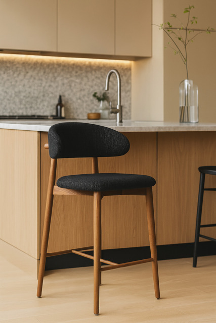 Haruto Bar Stool - 75cm / Charcoal / Singular