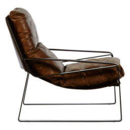 Hoxton Light Brown Leather Lounge Chair - thumbnail 3