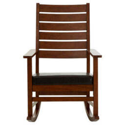 Relax Brown Leather Effect Rocking Chair - thumbnail 2