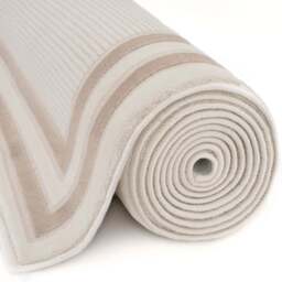 Carmel Cream-Beige Bordered Rug - 6060 - thumbnail 6