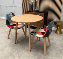 Patchwork Halo Dining Table Set - Set of 2 Patchwork Retro Chairs & a Halo Dining Table - thumbnail 5