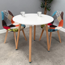 Patchwork Halo Dining Table Set - Set of 2 Patchwork Retro Chairs & a Halo Dining Table - thumbnail 2