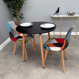 Patchwork Halo Dining Table Set - Set of 2 Patchwork Retro Chairs & a Halo Dining Table - thumbnail 3