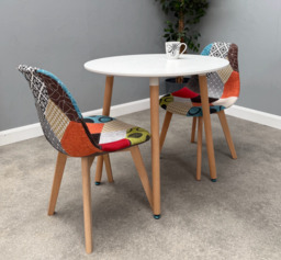 Patchwork Halo Dining Table Set - Set of 2 Patchwork Retro Chairs & a Halo Dining Table - thumbnail 4