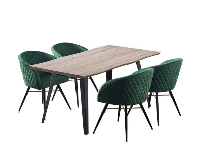 Vittorio Rocco LUX Dining Set - Green / Set of 4