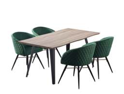 Vittorio Rocco LUX Dining Set - Green / Set of 4