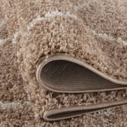 Moroccan Beige Shaggy Rug - 820 - thumbnail 3