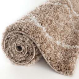 Moroccan Beige Shaggy Rug - 820 - thumbnail 5