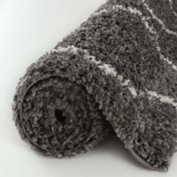 Moroccan Dark Grey Shaggy Rug - 840 - thumbnail 5