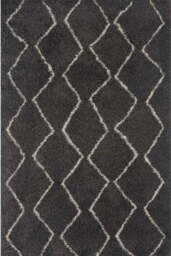 Moroccan Dark Grey Shaggy Rug - 840 - thumbnail 1