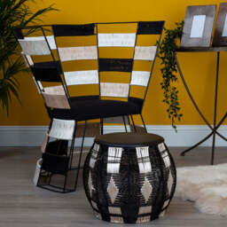 Fusion Beige And Black And White Woven Chair - thumbnail 2