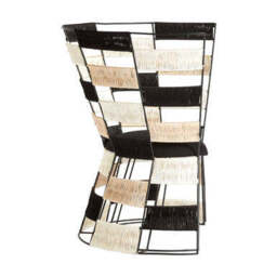 Fusion Beige And Black And White Woven Chair - thumbnail 5