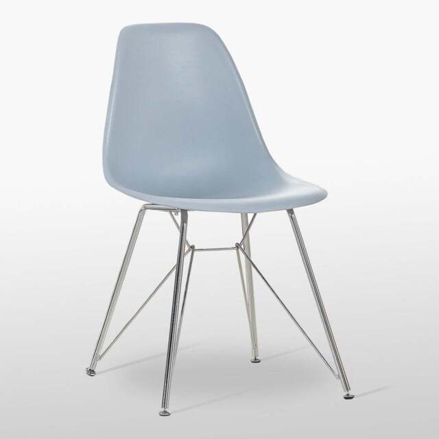 Valentina Chrome Dining Chair - Grey