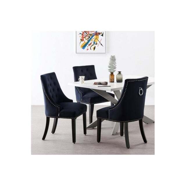 Windsor Duke Lux Dining Set - A White Table with Set of 6 Dining Chairs - image 1