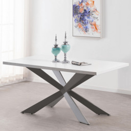 Windsor Duke Lux Dining Set  - A White Table with Set of 6 Dining Chairs - thumbnail 2
