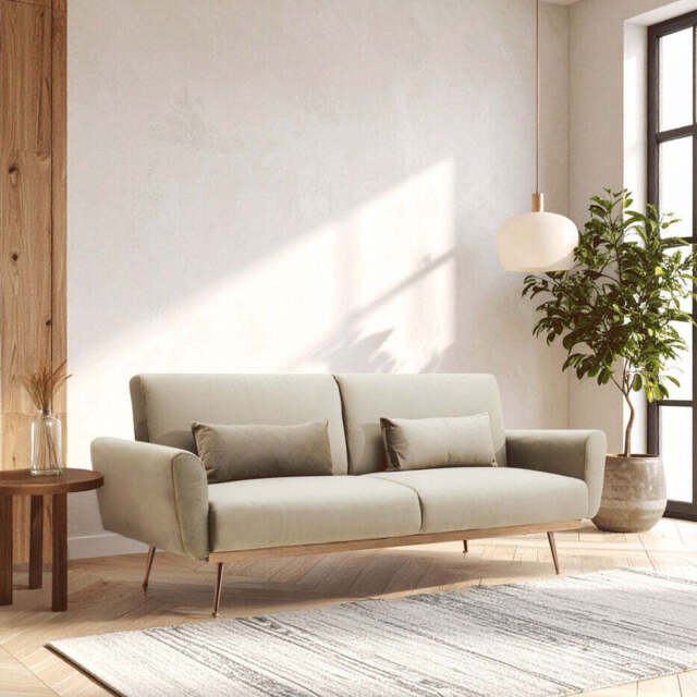 Hatton Mink Velvet Sofa Bed - image 1