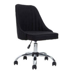 Black Fabric Home Office Chair - Alexi - thumbnail 3
