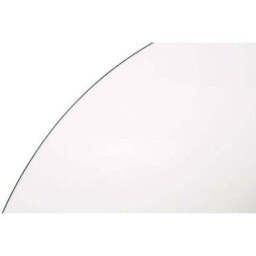 Metropolitan Clear Glass Round Dining Table with Silver Finish Base - thumbnail 4