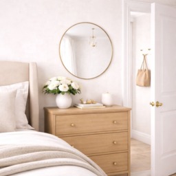 Rei - Round Gold Metal Circle Mirror - 50cm x 50cm - thumbnail 3