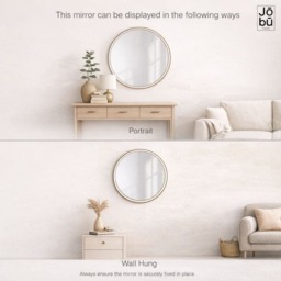 Rei - Round Gold Metal Circle Mirror - 50cm x 50cm - thumbnail 6