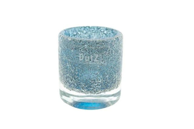 CYLINDER Candleholder GALAXY - BLUE BUBBLES / H10 x D9cm