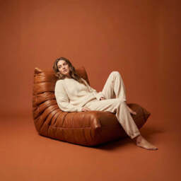 The Caterpillar Lounger Chair - Tan PU Leather