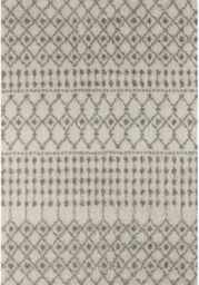 Moroccan Ivory Grey Shaggy Rug - 1000 - thumbnail 1