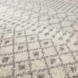 Moroccan Ivory Grey Shaggy Rug - 1000 - thumbnail 3