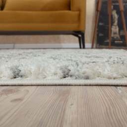 Moroccan Ivory Grey Shaggy Rug - 1000 - thumbnail 6