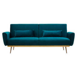 Hatton Green Velvet Sofa Bed - thumbnail 2