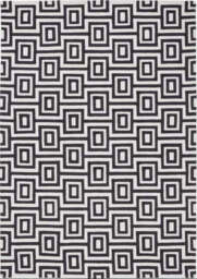Wool Labyrinth Rug White and Black - 200X290 cm