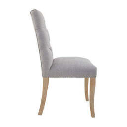 Kensington Townhouse Grey Linen Dining Chair - thumbnail 6
