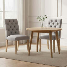 Kensington Townhouse Grey Linen Dining Chair - thumbnail 4