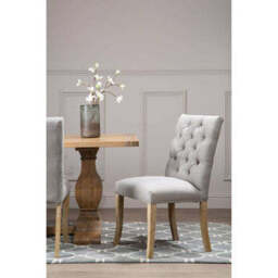 Kensington Townhouse Grey Linen Dining Chair - thumbnail 3