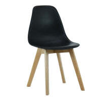 Rico Halo Dining Set with Oak Table and 4 Black Chairs - thumbnail 2
