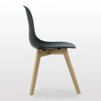Rico Halo Dining Set with Oak Table and 4 Black Chairs - thumbnail 4