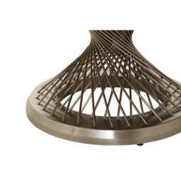 Anzio Black Glass Round Coffee Table with Silver Finish Base - thumbnail 5