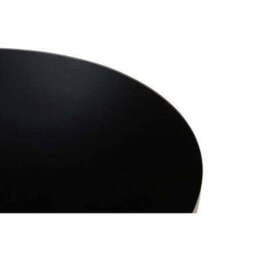 Anzio Black Glass Round Coffee Table with Silver Finish Base - thumbnail 4