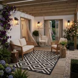 Ecology Outdoor Rug Black - 100bl - thumbnail 2