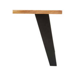 Live Edge Acacia Wood Top Coffee Table with Black Iron Legs, Surax - thumbnail 6